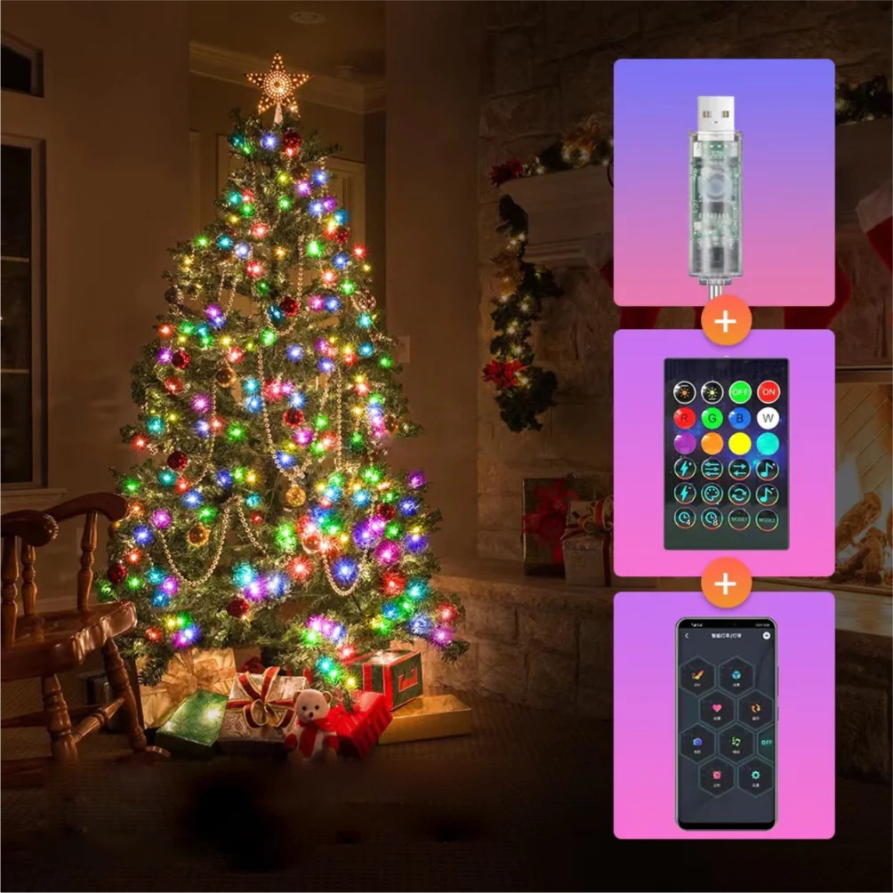 Christmas Tree LED Lights with Smart App